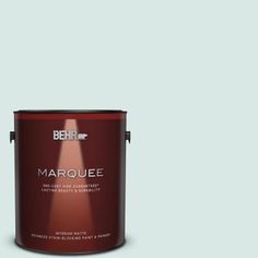 BEHR MARQUEE Stain-Blocking Matte Interior Paint and Primer is our most advanced interior matte paint delivering high-performance coverage and color protection that makes the beauty last longer. Your new look will stay looking fresh and beautiful year after year backed by a lifetime guarantee. This matte sheen has a flat, low-reflective finish that's easy to clean, touches up well and also hides minor surface imperfections. Color: Aqua Breeze. Behr Marquee Paint, Flat Exterior, Behr Premium Plus, Behr Marquee, Paint Keys, No More Drama, Hidden Colors, Matte Paint, Flat Paint