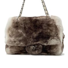 Chanel Chain Shoulder Bag Coco Mark Lapin Fur White Chanel Chain, Fur Bag, Chanel Shoulder Bag, Versace Bags, Perfume Brands, Chanel Bags, Chain Shoulder Bag, White Bag, Prada Bag