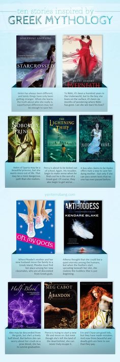 the website for greek mythology, which includes several books and an image of a woman's body