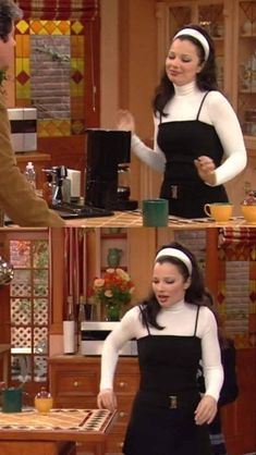 Fran Drescher Inspired Outfits, The Nanny Fall Outfits, 90s Pinafore Outfit, 90s Sitcoms Fashion, Pretty Woman Inspired Outfits, 80s Fashion Icons Outfits, 90s Halter Top Outfit, Nanny Fine Costume, Lata 90 Outfit