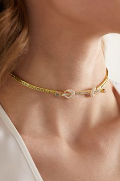 ANANYA 18-karat gold multi-stone choker | NET-A-PORTER Fine Jewelry Choker, Classic Luxury Jewelry, Ananya Fine Jewellery, Statement Jewelry Outfit, Indian Gold Jewellery, Minimal Gold Jewelry, Gold And Diamond Necklace, Gold Statement Jewelry, Fine Jewelry Necklace