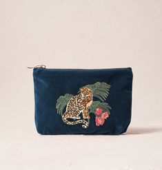 Elizabeth Scarlett | Luxury, Personalised Pouches, Travel & Beauty Rainforest Canopy, Green Canopy, Elizabeth Scarlett, Personalized Pouch, Clean Sterling Silver, Jungle Cat, Mini Pouch, The Rainforest, Mini Pouches