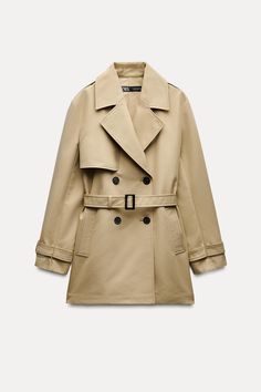 BELTED DOUBLE BREASTED TRENCH COAT Zara Trench Coat Outfit, Zara Trench Coat, Trench Coat Beige, Trench Coat Outfit, Coat With Belt, Waistcoat Dress, Double Breasted Trench Coat, Long Trench Coat, Cardigan Shirt