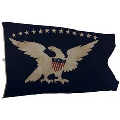 an american flag with eagle and stars on it