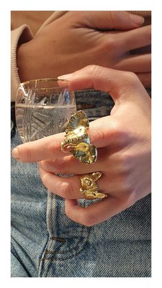 Animal ring mania, 24k goldplated sterling silver, both animal rings detailed crafted by Michi Roman. #anilloelefante #elephantring #elephantjewelry #anillozorro #foxring #animaljewelry #barcelonadesignrings Hand Cast 14k Gold Jewelry, Hand Cast Gold Open Ring, Gold Hand Cast Open Ring Jewelry, Hand Cast Gold Brass Ring, Gold Plated Rings As Gift, Hand-cast Gold Brass Rings, Hand Cast Gold Plated Jewelry, Gold Brass Rings As Gifts, Gold-tone Brass Rings For Gifts