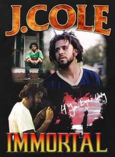 an image of a man with dreadlocks on his head and the words, j cole