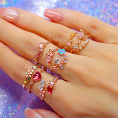 Beading Tips, Pink Flower Ring, Hair Acessories, Dainty Butterfly, Crystal Vibes, Fantasy Life, Goddess Jewelry, Indie Jewelry, Nature Wallpapers