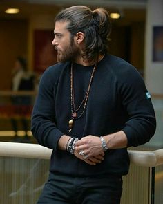 Long Hair Beard, Mens Hairstyles With Beard, Gents Hair Style, Men's Long Hairstyles, Men Haircut Styles, Cool Hairstyles For Men, Erkenci Kus