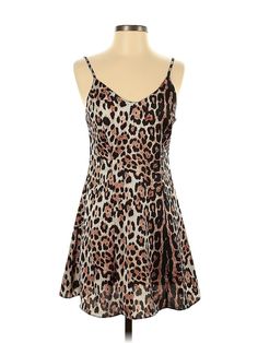 ASOS Cocktail Dress Size: 4 Brown Dresses - used. 100% POLYESTER, V Neck, Animal Print, Short, Sleeveless | ASOS Cocktail Dress: Brown Animal Print Dresses - Used - Size 4 Brown Cocktail Dress, Brown Cocktail, Brown Dresses, Print Dresses, Animal Print Dresses, Brown Dress, Print Dress, Animal Print, Asos