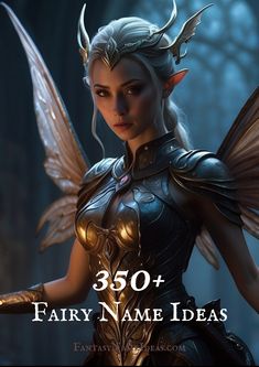 350+ Fairy Name Ideas Faerie Names Ideas, Fae Name Meaning, Fae Names Female, Names For Fairies, Cute Fairy Names, Elf Names Girl Dnd, Names That Mean Fairy, Dnd Last Names