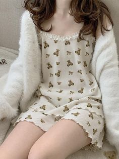 Teddy Bear Pajamas Cute Night Outfits Pajamas, Softie Outfits, Shameless Dr, Bear Pajamas, Cute Loungewear, Kawaii Pajamas, Night Pajama, Your Adorable, Pajama Fashion