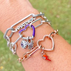 Trendy Silver Bracelets With Charms, Trendy Silver Stainless Steel Charm Bracelet, Trendy Silver Bracelets With Removable Charms, Pandora Theme Bracelet, Luxury Silver Bangle Charm Bracelet, Pandora Design, Pandora Necklace