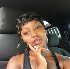 Black Pixie Cut, Finger Waves Short Hair, Short Pixie Wigs, Pixie Cut Wigs, Natural Hair Short Cuts, Curly Pixie Cuts, Short Hair Pixie Cuts, Short Sassy Hair, Curly Pixie