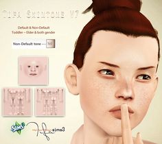 an animated image of a woman's face with different skin tones and facial features