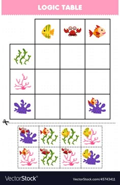 the printable game for kids to learn how to draw and color