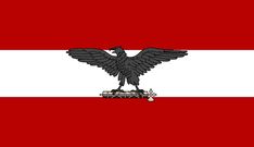 the flag of poland with an eagle on top