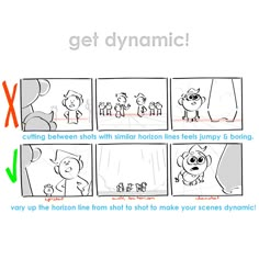 an animated storyboard showing how to use the same animation style as your own character