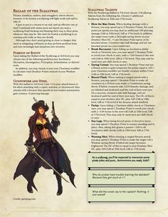 an image of a book page with some information about the character and their role in the video game