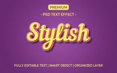 the stylish text effect in photoshopped