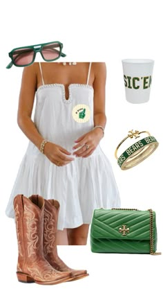 baylor game day outfit inspo Baylor Game Day, Green Game Day Outfit, Sec Game Day Outfit, Casual Game Day Outfit, Sports Game Outfit