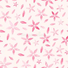 pink watercolor flower pattern on white background stock photo - 957982