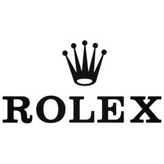 the rolex logo is black and white with a crown on it's head