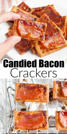 Crackers with bacon on them. Bacon Crackers Pioneer Woman, Candied Bacon Crackers Recipe, Pioneer Woman Club Cracker Appetizer, Parmesan Candy Bacon Crackers, Candy Bacon Ritz Crackers, Candied Bacon Crackers With Parmesan, Bacon And Crackers, Maple Bacon Appetizer, Bacon On A Cracker