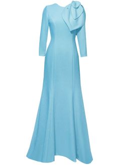 Lilinoe Light Blue Gown with Sleeves – Caeli Couture Blue Gown With Sleeves, Party Wear Evening Gowns, Epic Clothes, Edgy Glam, Fashion Fantasy