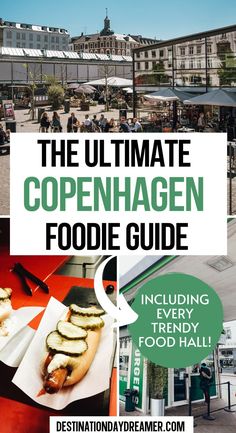 Old buildings in Copenhagen with outdoor seating on sunny day with words written over image 'The Ultimate Copenhagen Foodie Guide' Copenhagen Denmark Food, Scandinavian Honeymoon, Masters Abroad, Denmark Hygge, Copenhagen Cafe, Travel Copenhagen, Copenhagen Denmark Travel