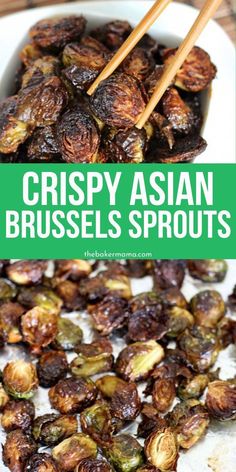 Asian Brussel Sprouts, Tartiflette Recipe, Side Dishes For Salmon, Asian Dinner, Crock Pot Recipes, Side Dish Recipes Easy, Easy Side Dish, Brussels Sprouts Recipe