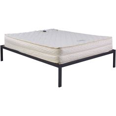 an image of a mattress on top of a bed frame with no headboard or foot board