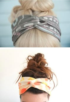 Street Scene Vintage: Vintage DIY: 6 Easy and Quick DIY Projects You Need to Try! Diy Headbands, Headband Diy, Tshirt Headband, Diy Headband, Women Diy, Vintage Diy, Hair Dos, Athletic Wear, Hippie Style