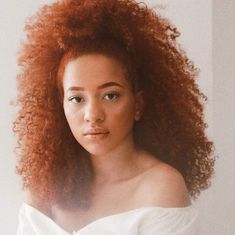 Biracial Redhead, Red Head Black Woman, Pale Skin Eye Makeup, Female Redhead, Black Redhead, Ginger Curls, Red Head Girl, Redhead Hairstyles, Ginger Models