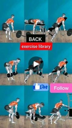 a series of photos showing how to use the exercise library