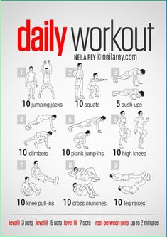 the daily workout poster shows how to do it