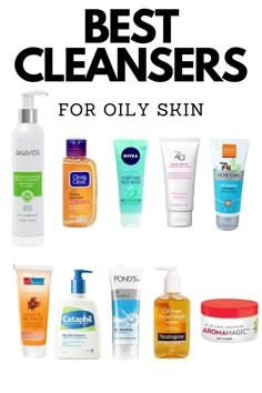 best-cleansers-for-oily-skin Oily Skin Face Wash Products, Best Facial Products For Oily Skin, Good Cleansers For Oily Skin, Product For Oily Skin Face, Face Care Products For Oily Skin, Best Oily Skin Products, How To Take Care Of Oily Face, For Oily Skin, Best Face Cleanser For Oily Skin