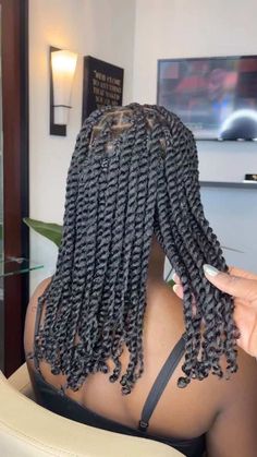 Two Strand Twist With Cornrows, 2 Strand Twist On Women, Thick Twist Braids Hairstyles, Twists For Black Women, Mini Twists Hairstyles, Mini Twists On Natural Hair, Twists On Natural Hair, Black Woman Hair, Twists Hairstyles