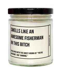 a jar with some words on it