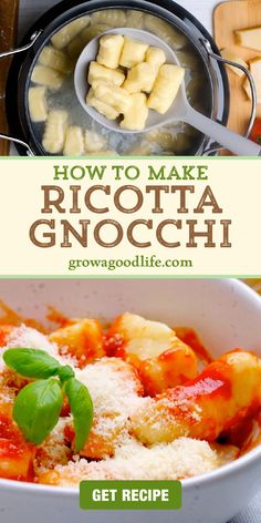 how to make ricotta gnocchi in the crockpot with text overlay