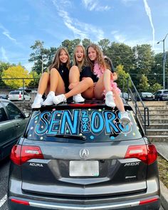 2024 Senior Car, Senior Sunrise Car Decor, Senior Car Paint 2024, Senior Car Ideas 2024, Senior Car Decorating 2023, Senior Year Car Paint 2024, Senior Car 2024, Senior Season Captions, Class Of 2024 Car Decorating