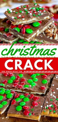 chocolate christmas cracker cookies stacked on top of each other with the title overlay