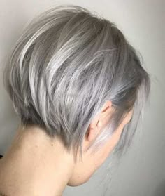 Bob Hairstyles 2018, Short Bob Cuts, Bob Cuts, Silver Grey Hair, Short Grey Hair, Hair 2018, Bob Haircuts For Women, Short Bob Haircuts, Penteado Cabelo Curto