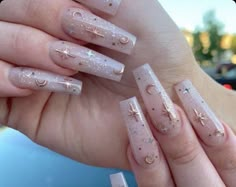 Gala Nails, Nail Wedding, Witchy Nails, Moon Nails, Star Nails, Coffin Nails Designs, Pretty Acrylic Nails, Chic Nails