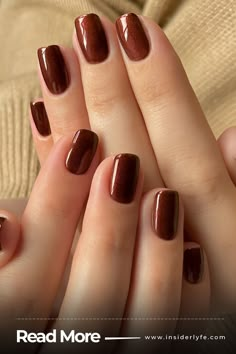 Copper Penny Xmas Nail Color Ideas, Fall Nail Polish Colors 2024, Rust Colored Nails, November Nails Fall Gel, Fall Colors For Nails, Thanksgiving Nail Colors, Cinnamon Nails, Fall Nail Color Ideas, November Nails Colors