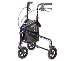 Carex Trio Roller Walker Walker For Seniors, Transport Chair, Large Storage Bags, Medical Products, Mobility Aids, Third Wheel, 3rd Wheel, Walkers, Wheelchair