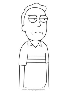 the simpsons character from south park is shown in this black and white drawing by coloring pages