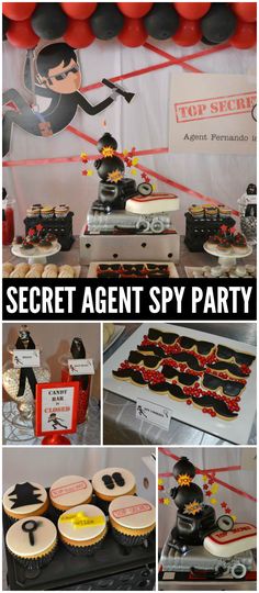 the secret agent spy party is ready to be eaten and put on display for guests