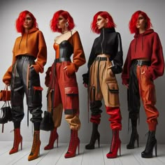 Trend Fashion 2025, Fire Inspired Outfits, Unique Outfits Creative Fashion, Obscure Fashion, Extravagant Outfits, Villain Outfits, Sci Fi Fashion, Futuristic Fashion, Fashion Inspiration Design