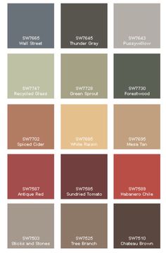 the different shades of paint that are used to decorate walls and ceilings in various colors