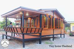 Wood House Design, Tiny House Interior Design, Small Modern Home, Rest House, Village House Design, Bungalow House Design